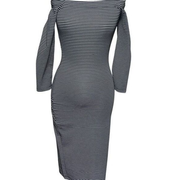 Zara Trafaluc Sexy Form Fitting Cold Shoulder Dress Size Small - Picture 1 of 5